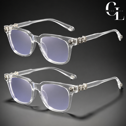 2x Chrome Glasses
