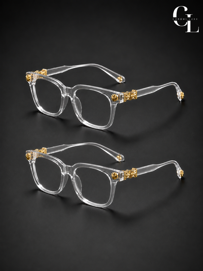 2x Chrome Glasses