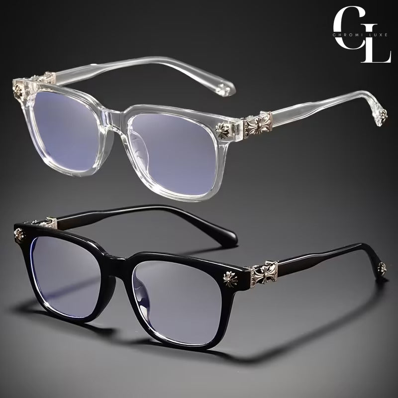 2x Chrome Glasses