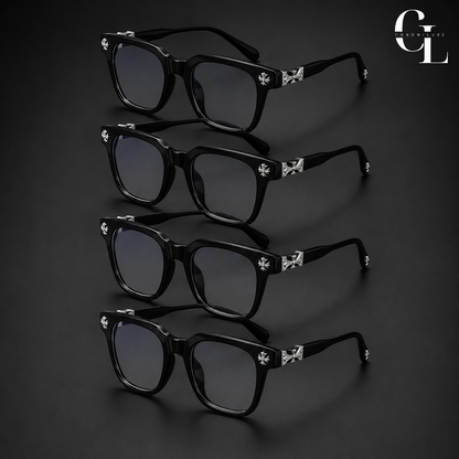 4x Chrome Glasses
