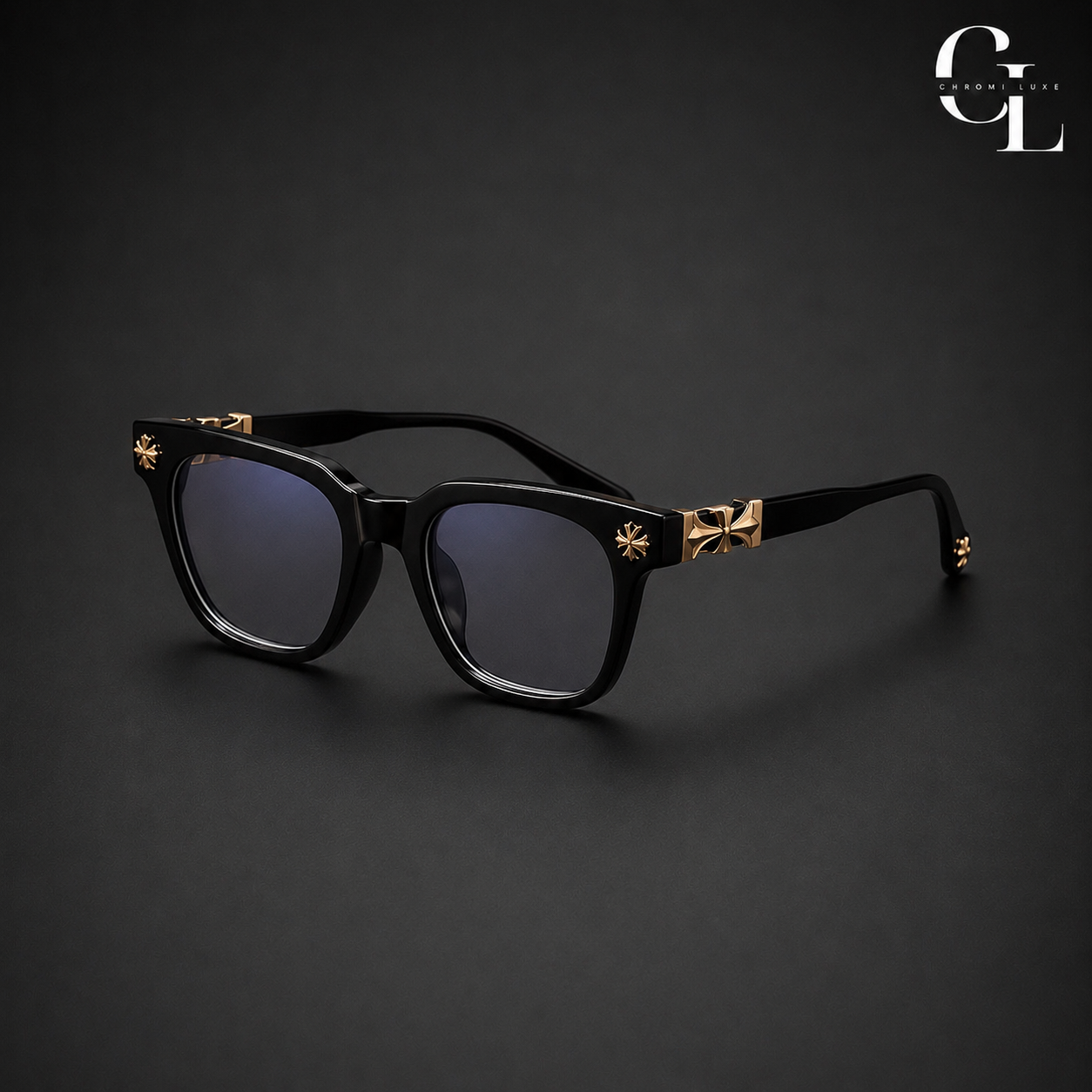 Black Gold Chrome Glasses (V1)